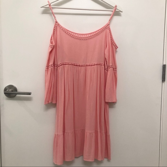 Soprano Cold Shoulder Dress in Pink - Picture 3 of 8